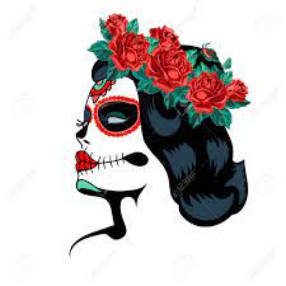 Catrina Sugar Skull Rose Ring size 7 - Picture 3 of 3